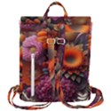 Flowers Flower Blossoms Petals Blooms Flap Top Backpack View3
