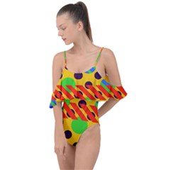 Background Graphic Beautiful Wallpaper Drape Piece Swimsuit by 99art