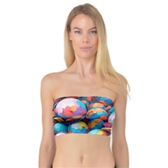 Pattern Seamless Balls Colorful Rainbow Colors Bandeau Top by 99art