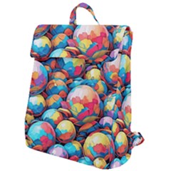 Pattern Seamless Balls Colorful Rainbow Colors Flap Top Backpack by 99art
