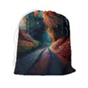 Forest Autumn Fall Painting Drawstring Pouch (2XL) View2