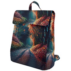 Forest Autumn Fall Painting Flap Top Backpack by 99art