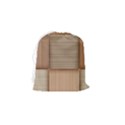 Wooden Wickerwork Texture Square Pattern Drawstring Pouch (Small) View2