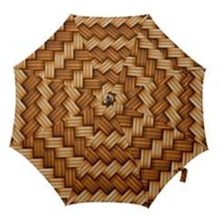 Wooden Weaving Texture Hook Handle Umbrellas (large) by 99art