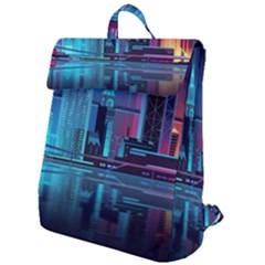 Digital Art Artwork Illustration Vector Buiding City Flap Top Backpack by 99art