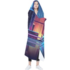 Digital Art Artwork Illustration Vector Buiding City Wearable Blanket by 99art