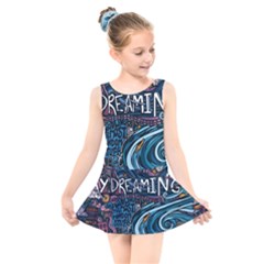 Graffiti Art Psychedelic Art Graphic Design Modern Art Kids  Skater Dress Swimsuit by 99art