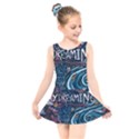 Graffiti Art Psychedelic Art Graphic Design Modern Art Kids  Skater Dress Swimsuit View1