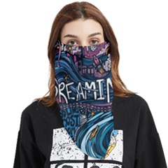 Graffiti Art Psychedelic Art Graphic Design Modern Art Face Covering Bandana (triangle) by 99art