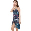Graffiti Art Psychedelic Art Graphic Design Modern Art Wrap Frill Dress View2