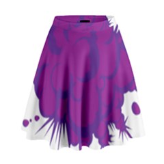 Explosion-firecracker-pyrotechnics High Waist Skirt by 99art