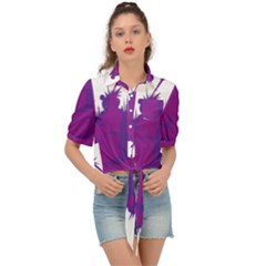 Explosion-firecracker-pyrotechnics Tie Front Shirt  by 99art