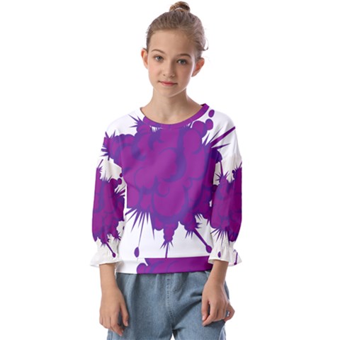 Explosion-firecracker-pyrotechnics Kids  Cuff Sleeve Top by 99art