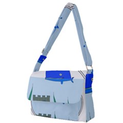 Wal-fish-small-world-lake-sea Full Print Messenger Bag (s) by 99art