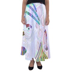 Maasai-man-people-abstract Flared Maxi Skirt by 99art