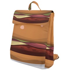 Hamburger-cheeseburger-burger-lunch Flap Top Backpack by 99art