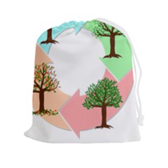 Seasons-of-the-year-year-tree Drawstring Pouch (2xl) by 99art