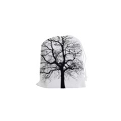 Tree-silhouette-winter-plant Drawstring Pouch (xs) by 99art