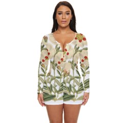 Nature-flower-leaf-plant-isolated Long Sleeve Boyleg Swimsuit by 99art