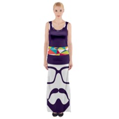 Party Hat Cartoon Thigh Split Maxi Dress by 99art