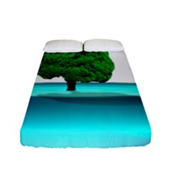 Crystal-ball-sphere-cartoon Color Background Fitted Sheet (full/ Double Size) by 99art