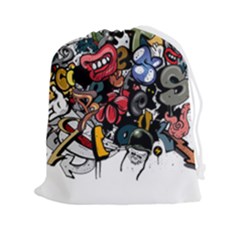 Mural Graffiti Paint Drawstring Pouch (2xl) by 99art