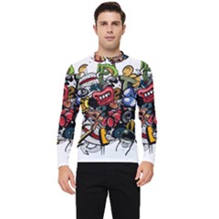 Mural Graffiti Paint Men s Long Sleeve Rash Guard by 99art