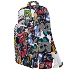 Mural Graffiti Paint Double Compartment Backpack by 99art