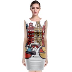 Amsterdam Graphic Design Poster Illustration Classic Sleeveless Midi Dress by 99art
