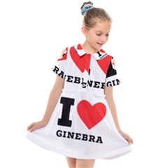 I Love Ginebra Kids  Short Sleeve Shirt Dress by ilovewhateva