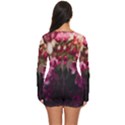 Pink Flower Long Sleeve Boyleg Swimsuit View4