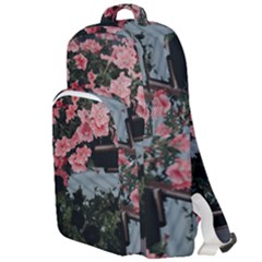 Pink Peony  Flower Double Compartment Backpack by artworkshop