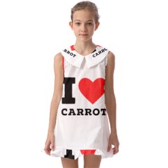I Love Carrots  Kids  Pilgrim Collar Ruffle Hem Dress by ilovewhateva