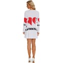 I love cannoli  Long Sleeve Deep V Mini Dress  View4
