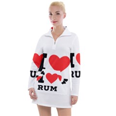 I Love Rum Women s Long Sleeve Casual Dress by ilovewhateva