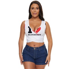 I Love Blueberry  Women s Sleeveless Wrap Top by ilovewhateva