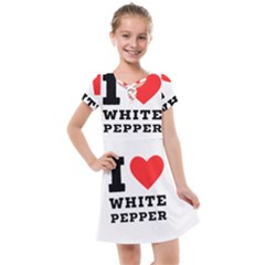 I Love White Pepper Kids  Cross Web Dress by ilovewhateva
