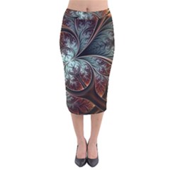 Abstract Pattern Design Art Wallpaper Tracery Texture Velvet Midi Pencil Skirt by danenraven