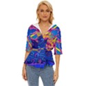 Abstract Paisley Art Pattern Design Fabric Floral Decoration Lightweight Drawstring Hooded Top View1
