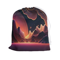 Fire Flame Burn Hot Heat Light Burning Orange Drawstring Pouch (2xl) by Cowasu