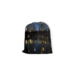 New York Night Central Park Skyscrapers Skyline Drawstring Pouch (xs) by Cowasu