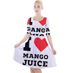 I Love Mango Juice  Quarter Sleeve A-line Dress by ilovewhateva