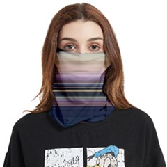 Horizontal Line Strokes Color Lines Face Covering Bandana (two Sides) by Bangk1t