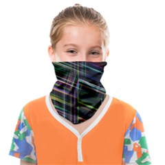 False Prismatic Black Background Face Covering Bandana (kids) by Bangk1t