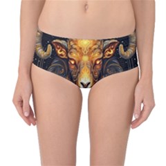 Aries Star Sign Mid-waist Bikini Bottoms by Bangk1t