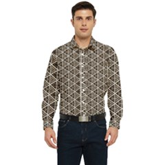 Structure Pattern Texture Hive Men s Long Sleeve  Shirt by Bangk1t