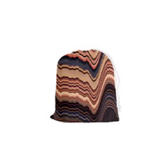 Jagged Pink Amplitude Waves Drawstring Pouch (xs) by Bangk1t
