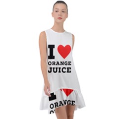 I Love Orange Juice Frill Swing Dress by ilovewhateva