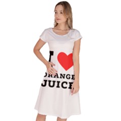 I Love Orange Juice Classic Short Sleeve Dress by ilovewhateva