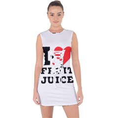 I Love Fruit Juice Lace Up Front Bodycon Dress by ilovewhateva